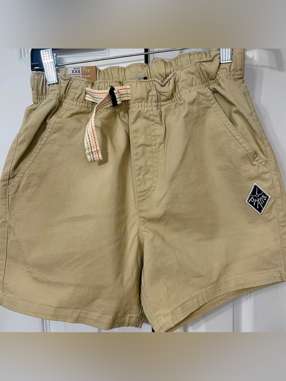 Prana Mojave khaki tan cotton Shorts ‘90s Aztec size XXS